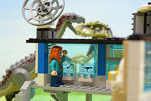 Claire with dinosaurs