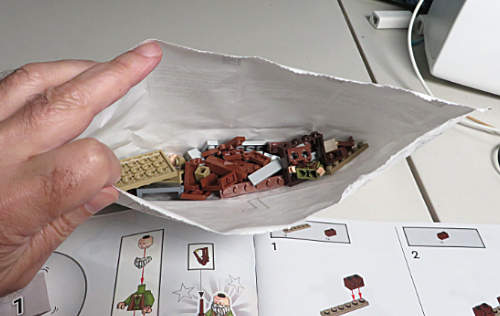 contenido de la bolsa de piezas