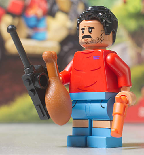muslo de pollo unido a un walkie-talkie